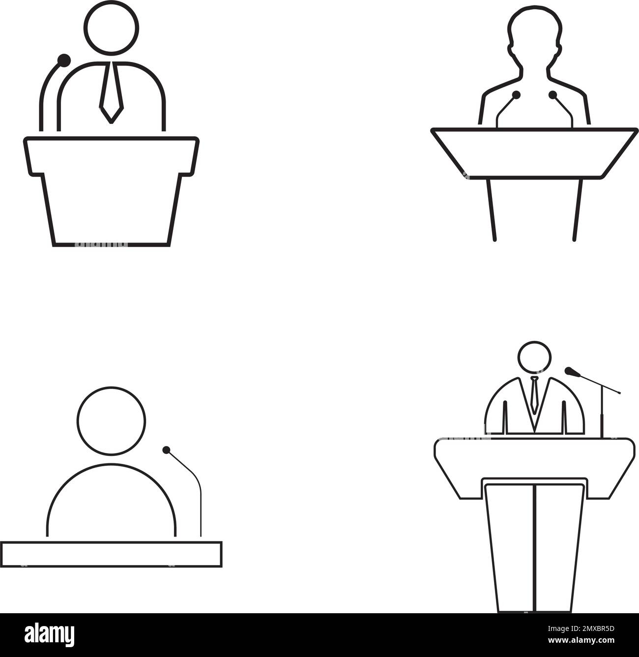 Public speaker icon vector design illustration. Stock Vector