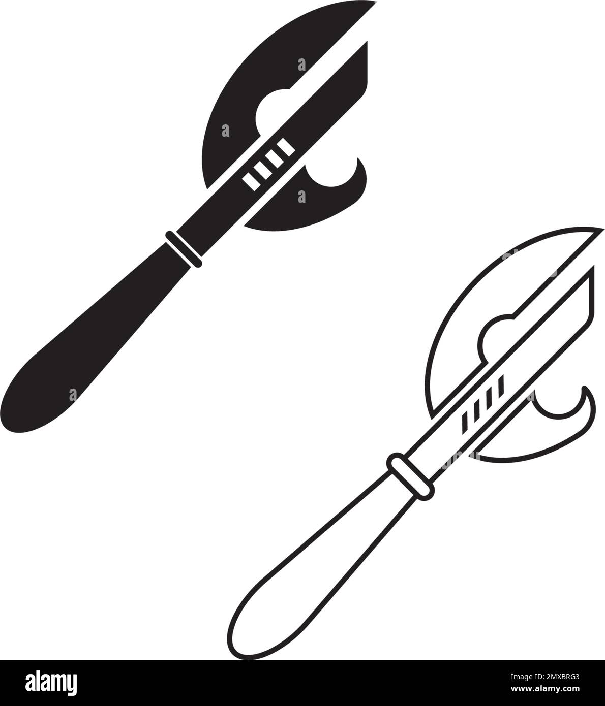 Tin opener icon vector illustration logo design. Stock Vector