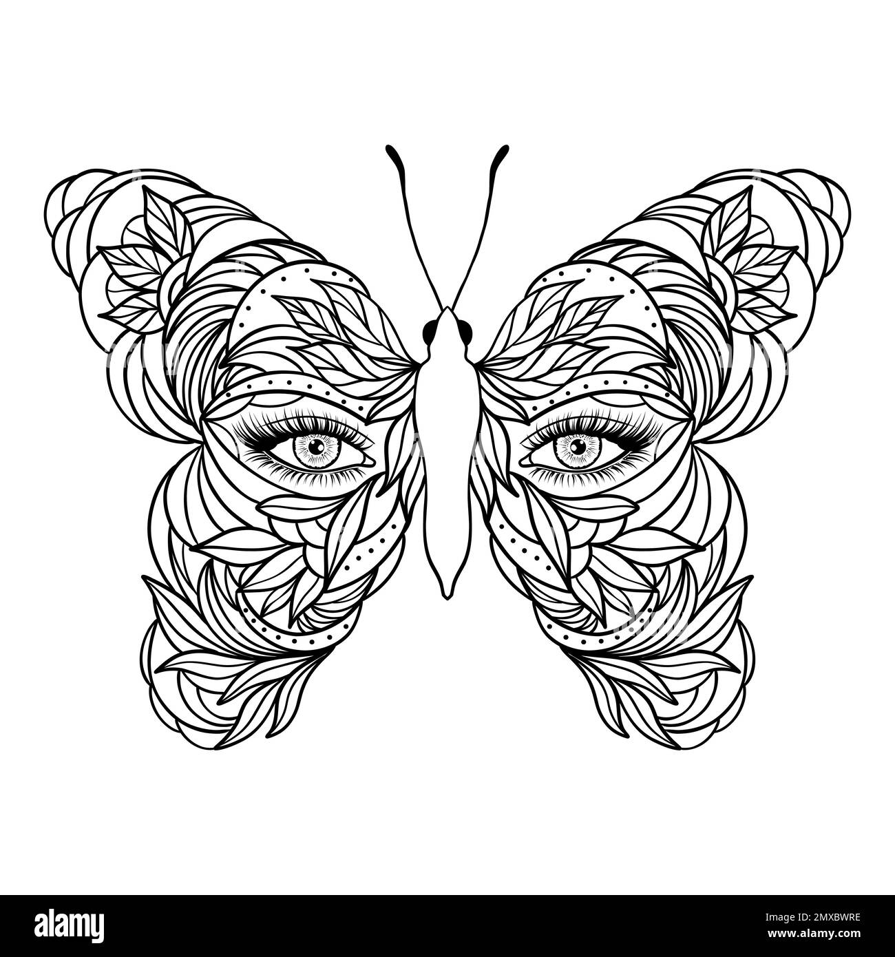 Butterfly With Female Eyes Stock Vector Image Art Alamy your-little-one-can-sing-all-of-the-best-cocomelon-songs-with-this