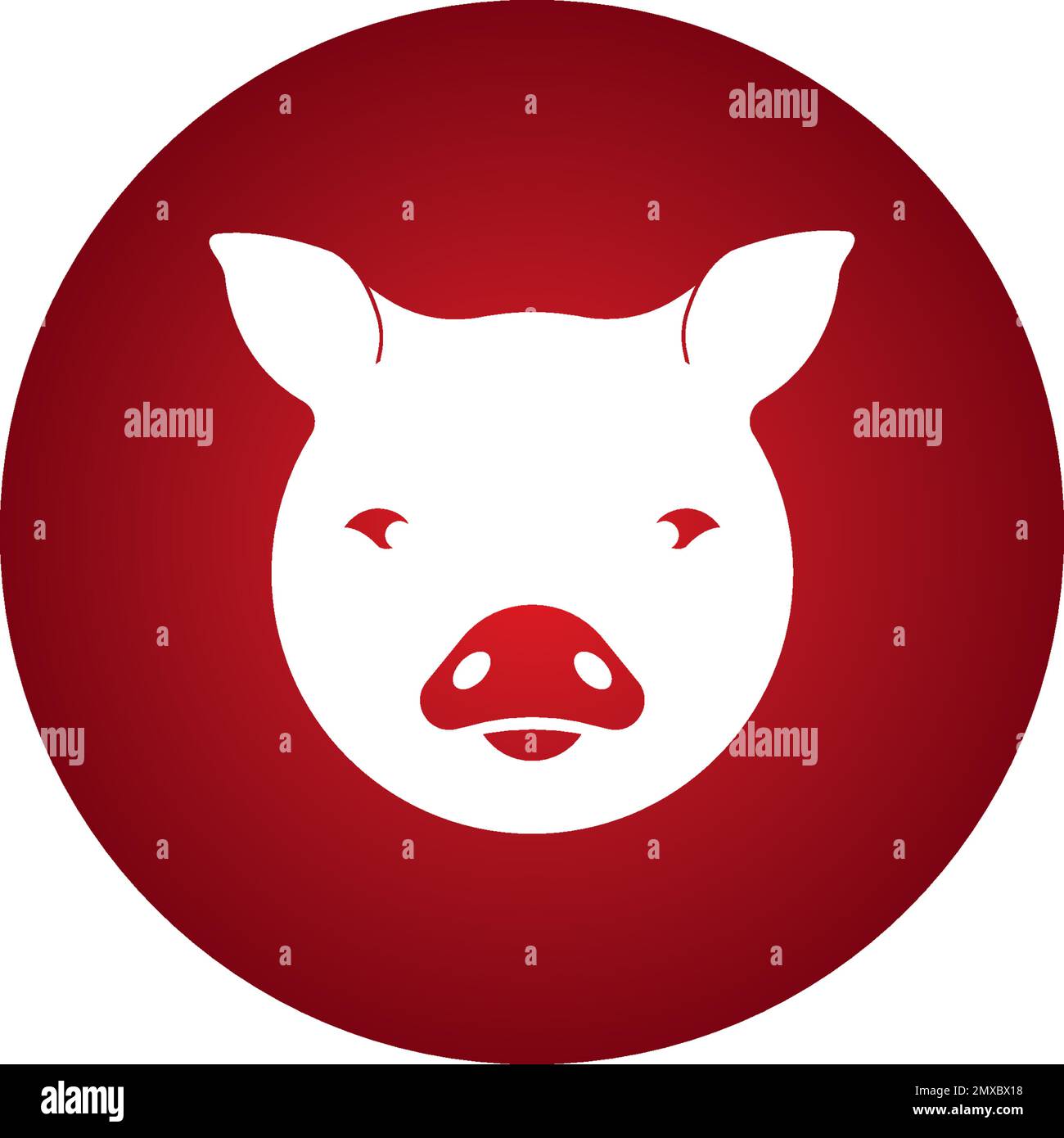 Pig heat icon vector illustration logo design. Stock Vector