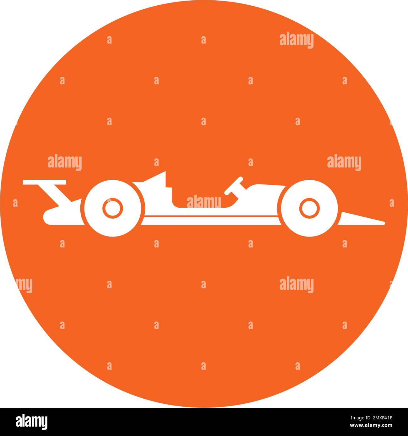 Racing car icon. Simple illustration of racing car vector icon for web Stock Vector