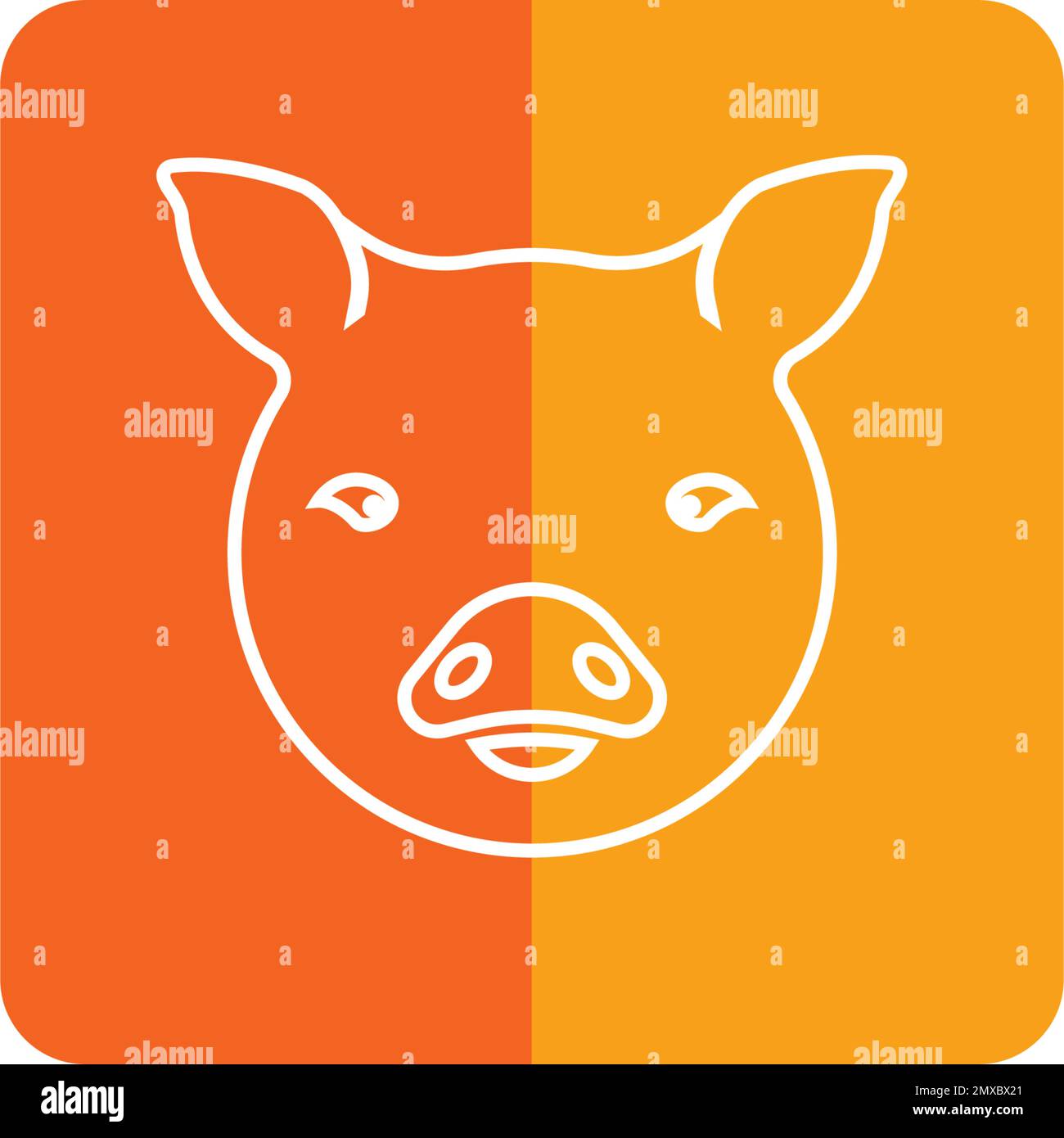 Pig heat icon vector illustration logo design. Stock Vector