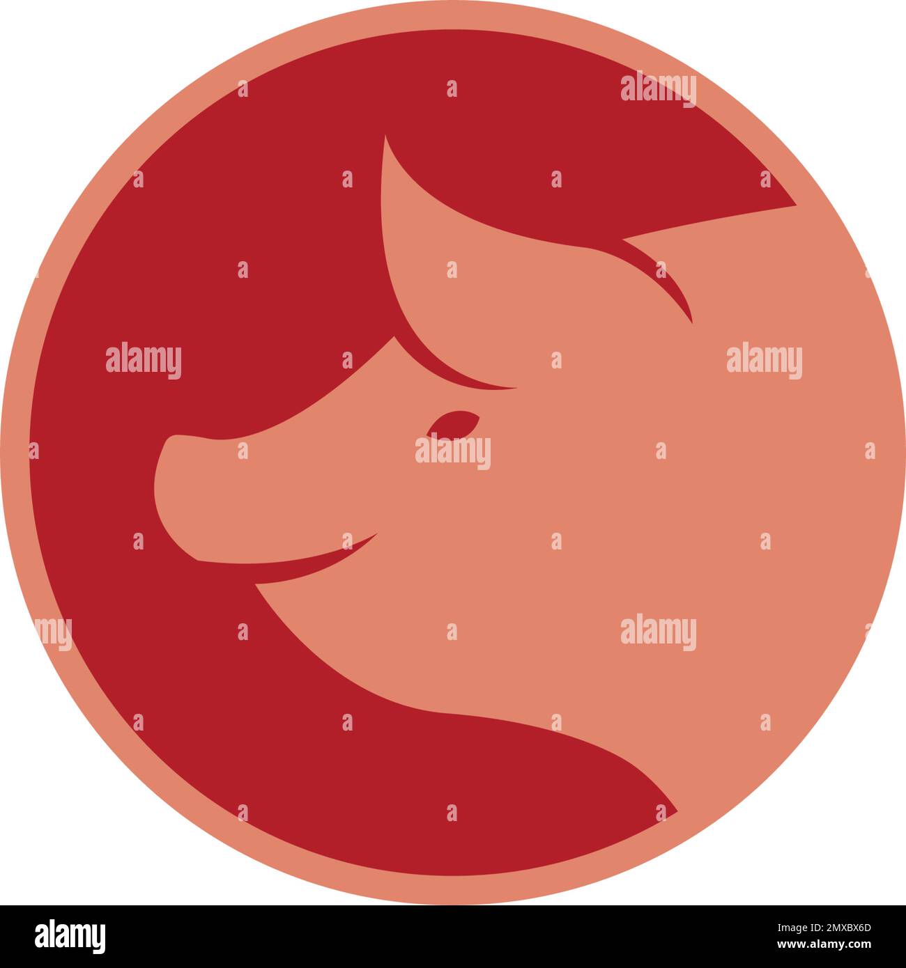 Pig heat icon vector illustration logo design. Stock Vector