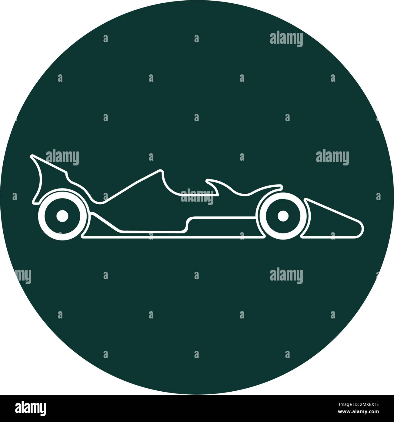 Racing car icon. Simple illustration of racing car vector icon for web Stock Vector