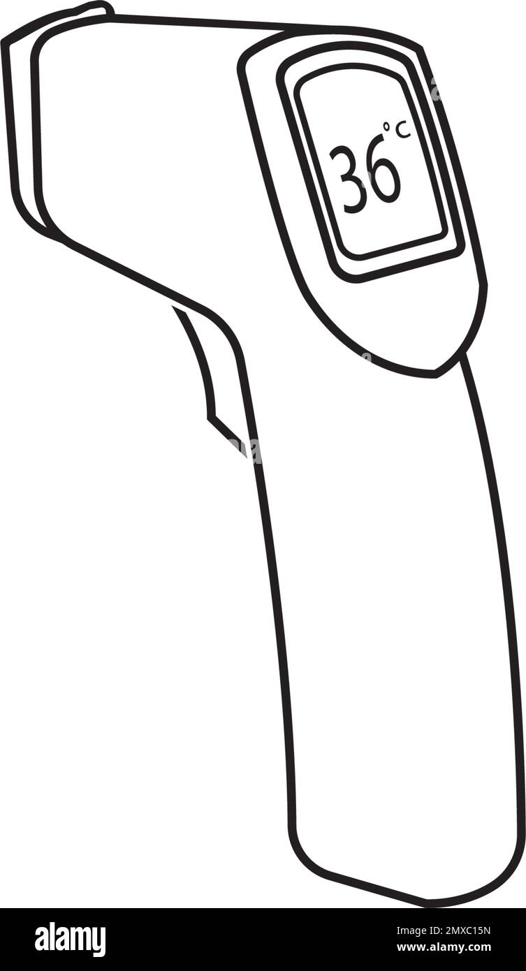 Thermometer Gun Icon vector design illustration symbol and background