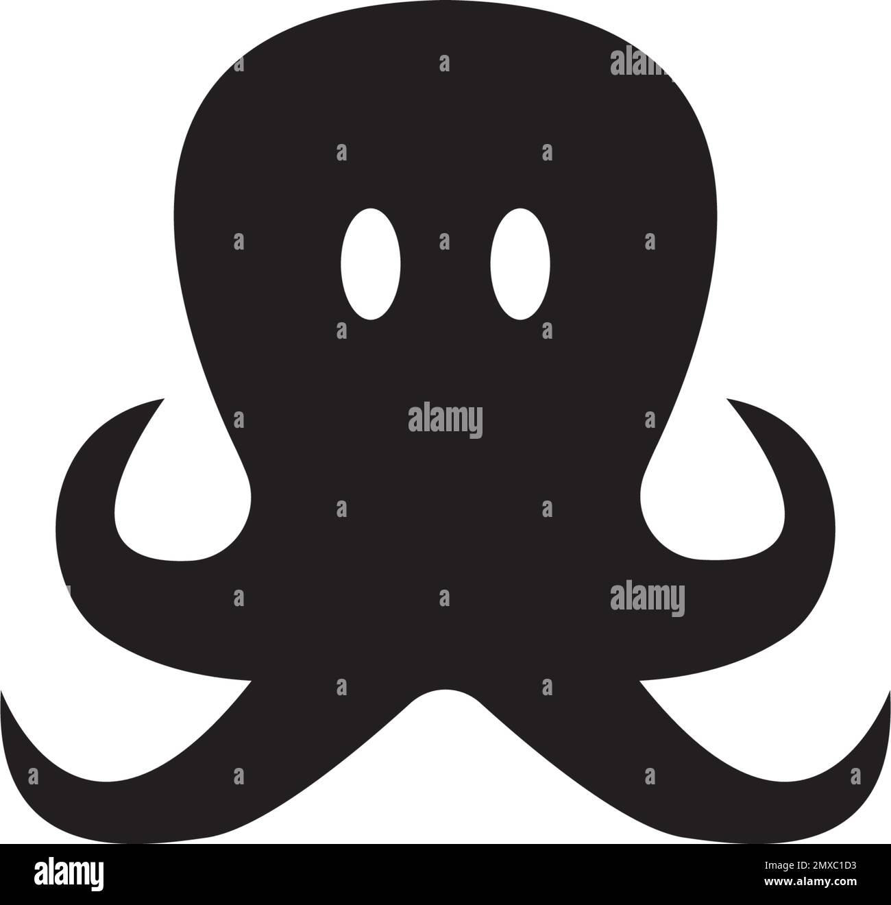 Octopus  Logo design vector template. Symbol concept icon. Stock Vector