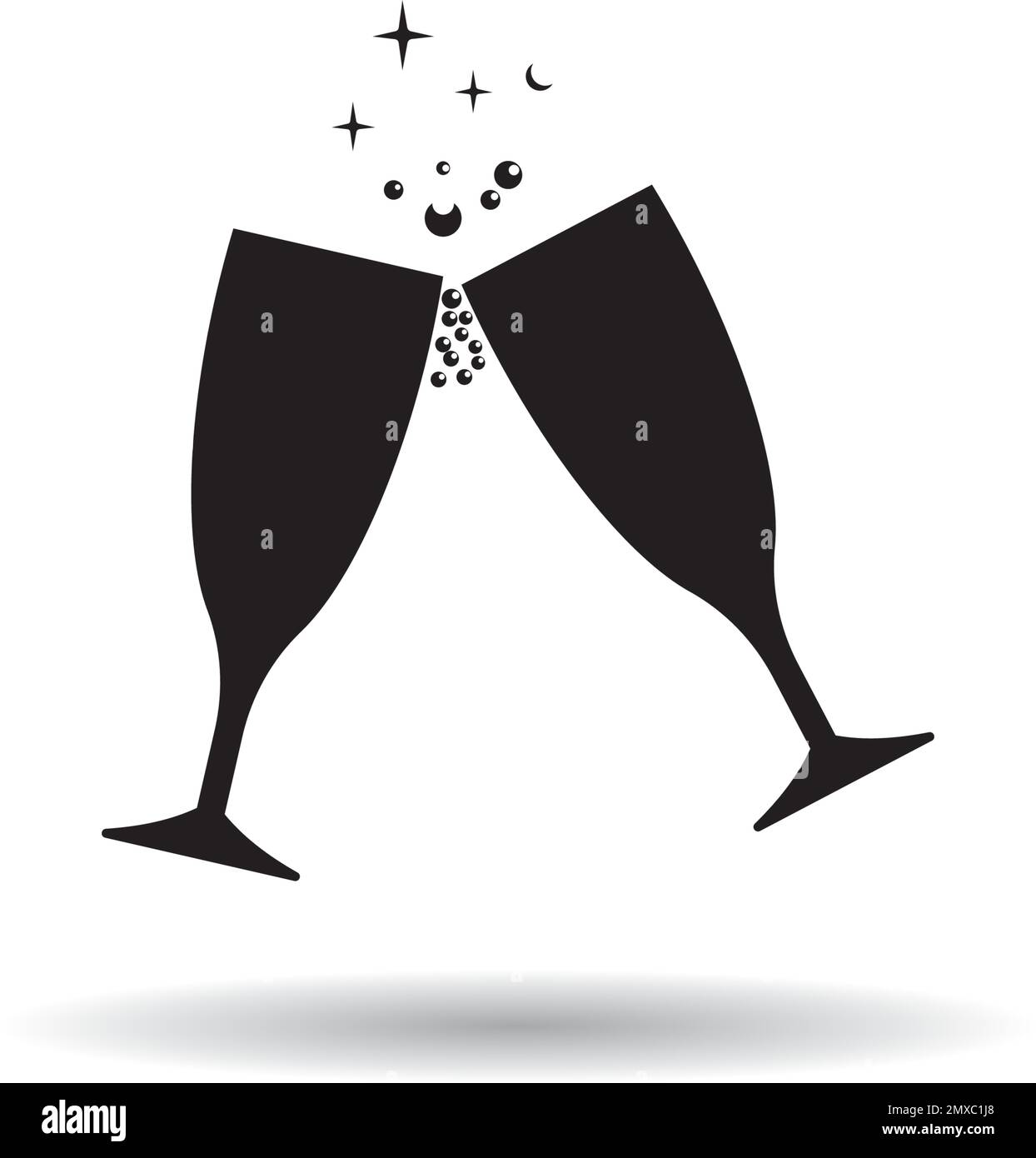 Champagne icon vector illustration logo design Stock Vector Image & Art