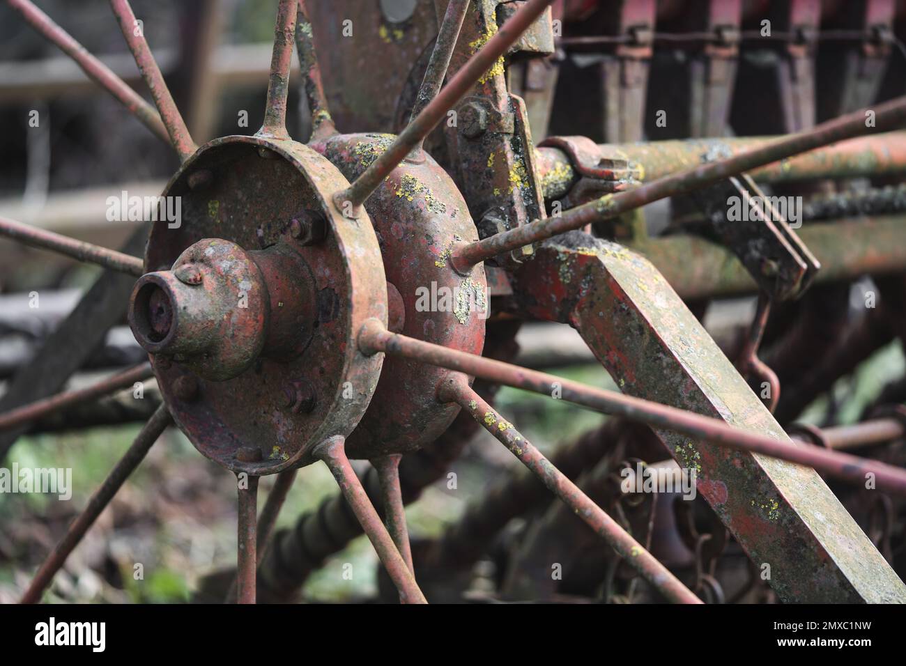Rusty Spoke Rims old rusty metal wheel with spokes for work in agriculture Stock Photo ...