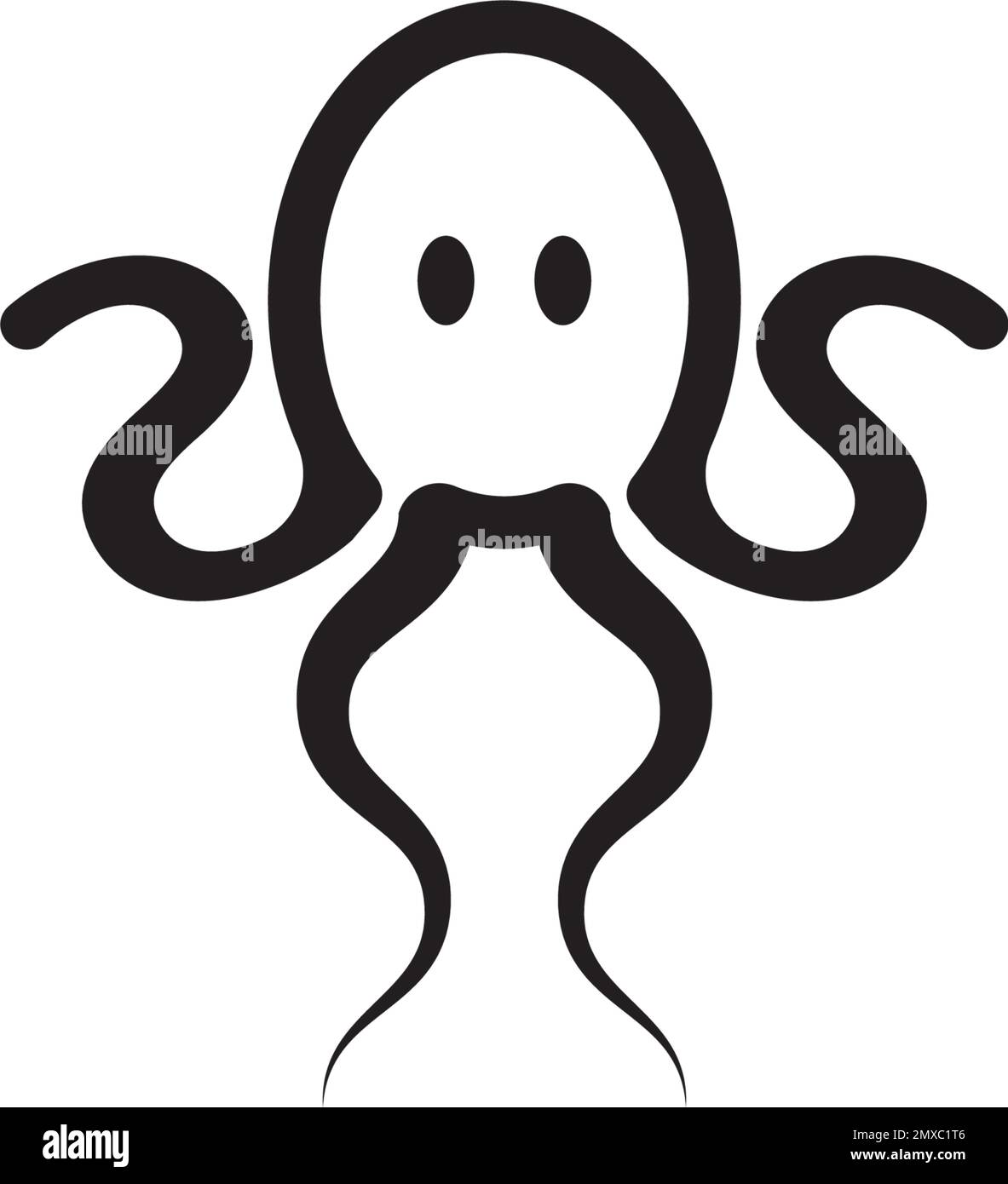 Octopus  Logo design vector template. Symbol concept icon. Stock Vector