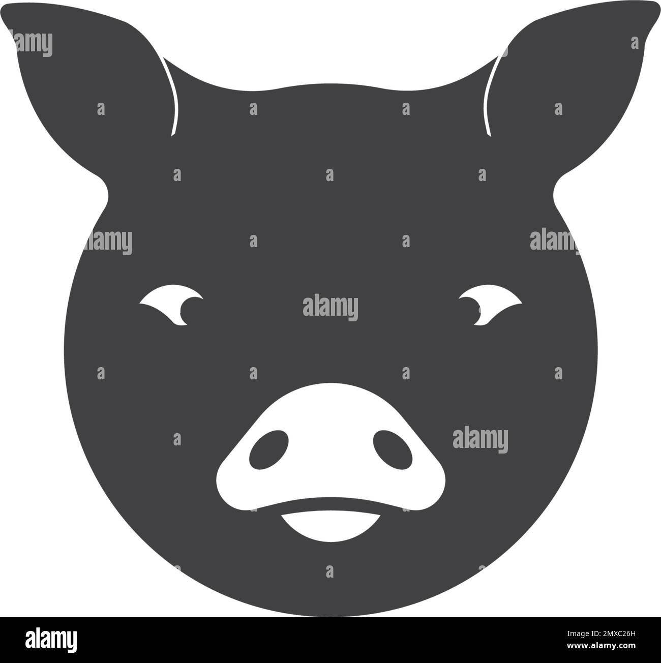 Pig heat icon vector illustration logo design. Stock Vector