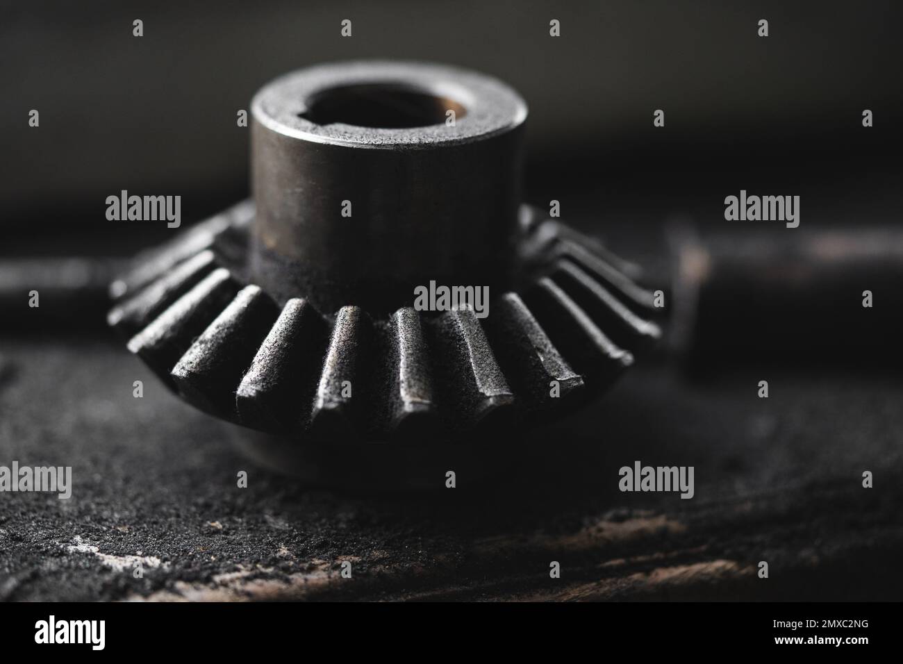 gear from a car engine, still life with good light black and white