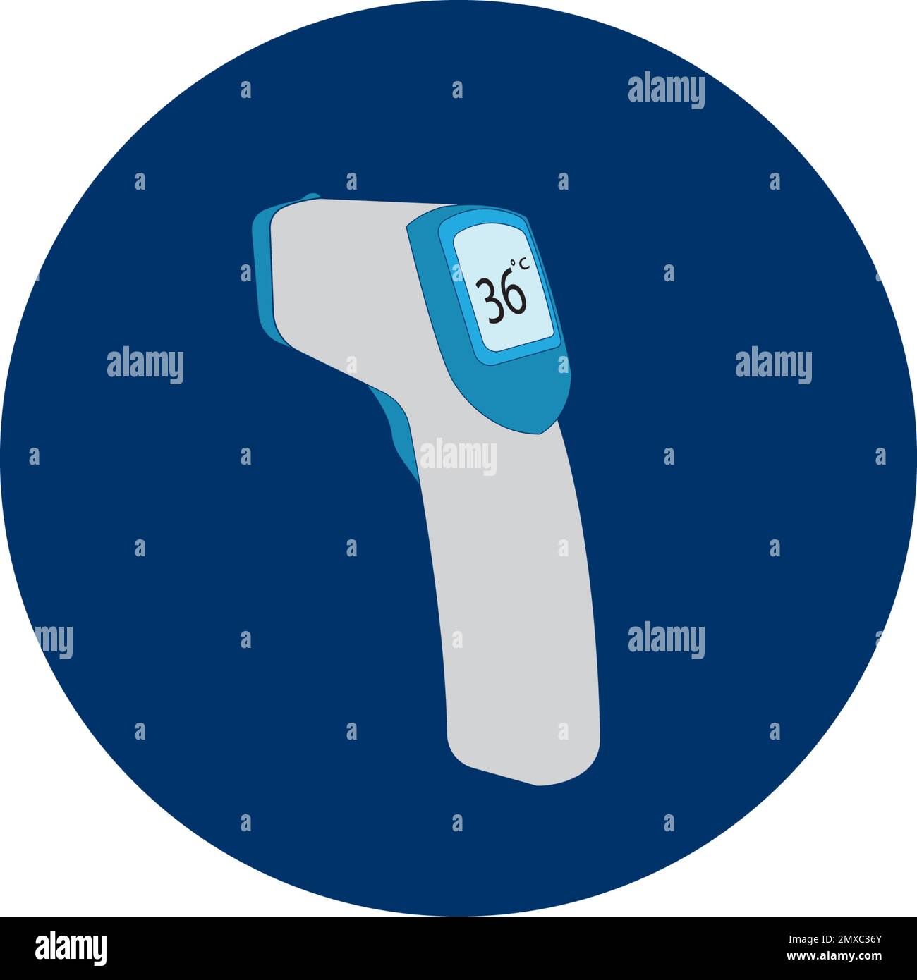 Thermometer Gun Icon vector design illustration symbol and background