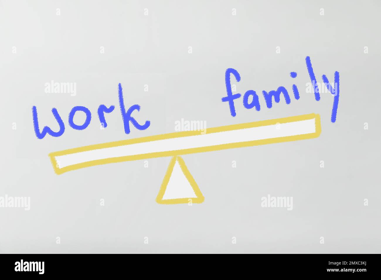 Life balance. Illustration representing choice between family and work ...