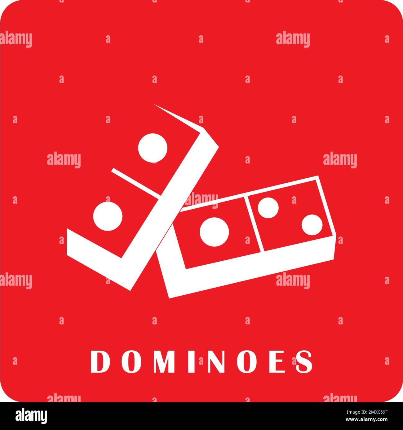 Dominoes logo vector design illustration background template .  eps10 Stock Vector