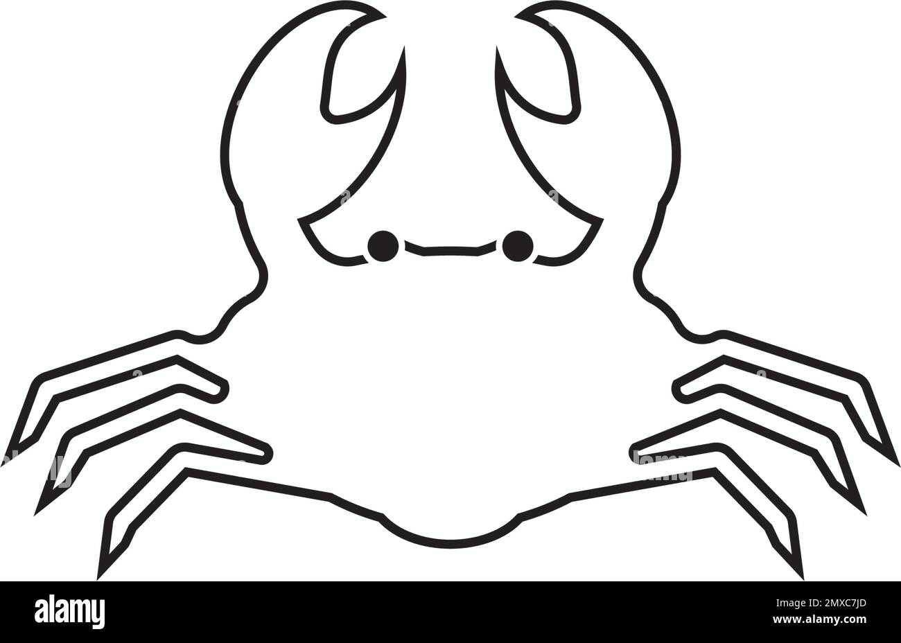 Crab icon vector illustration sign,logo design. Stock Vector