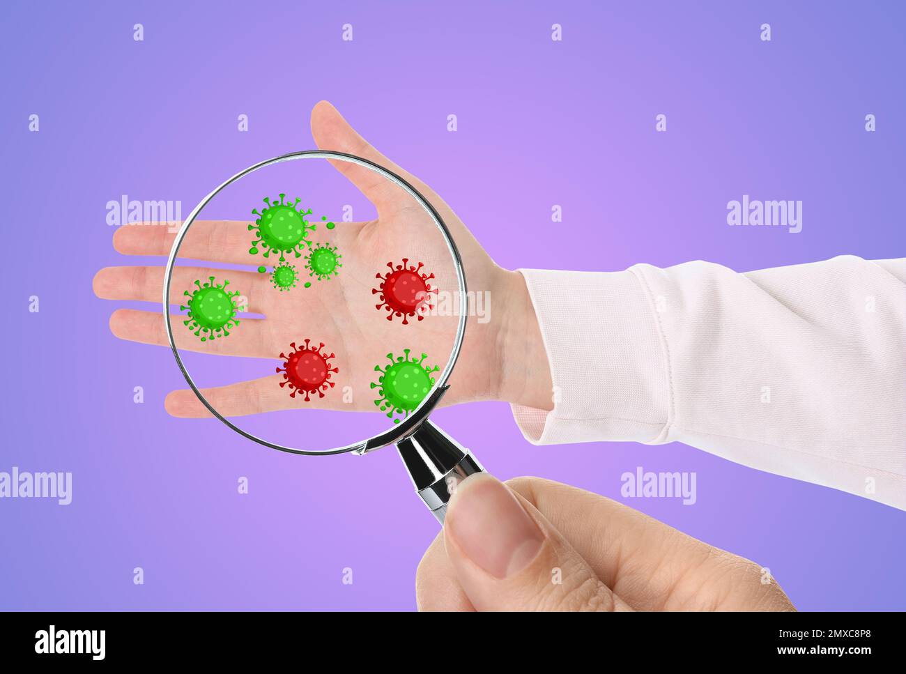 Magnifying glass dirty hand hi-res stock photography and images - Alamy