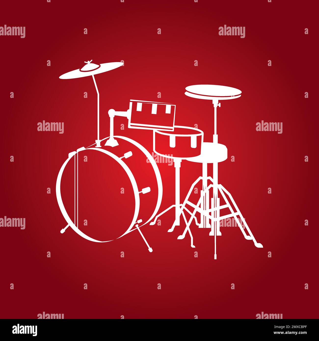 Drum icon vector illustration logo  design template and background. Stock Vector