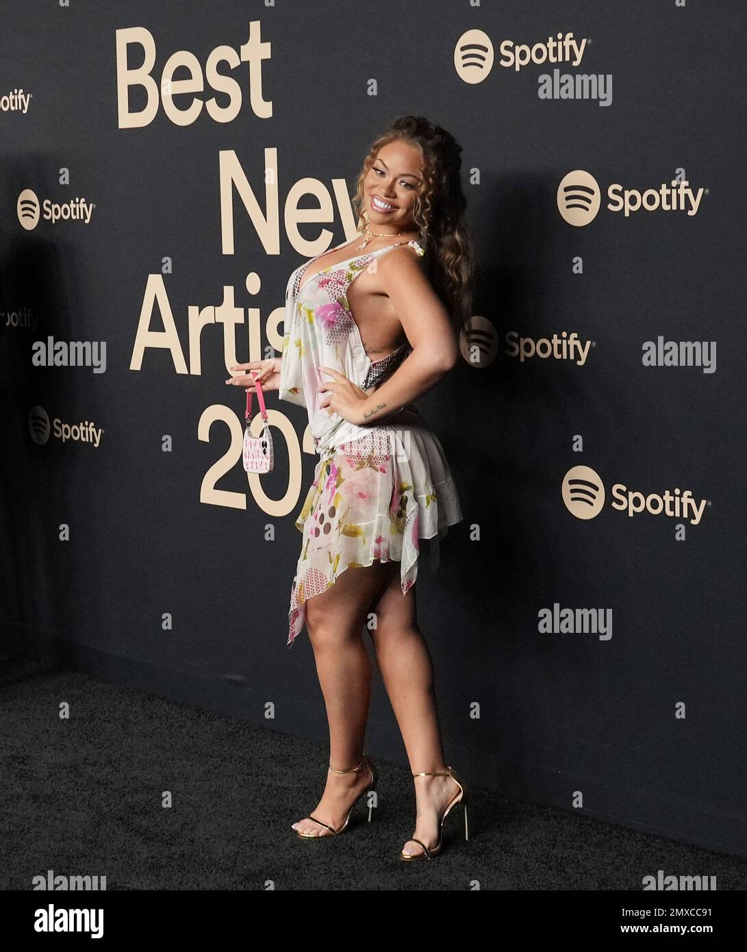 West Hollywood, CA, February 2, 2023. Latto arrives at the Spotify's ...