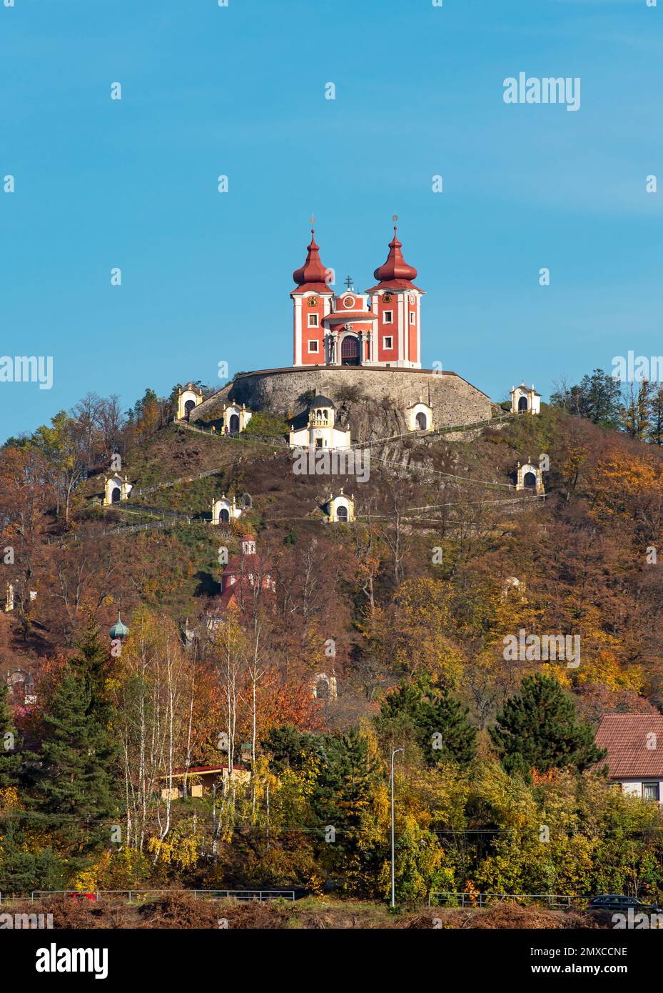 Kalvária, Calvary hill, Banska Stiavnica, Slovakia Stock Photo
