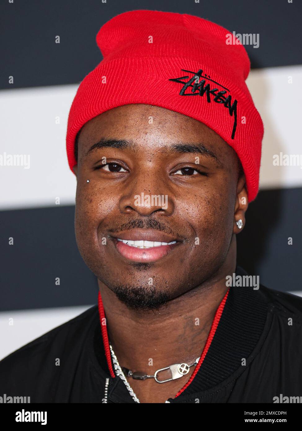 HOLLYWOOD, LOS ANGELES, CALIFORNIA, USA - FEBRUARY 02: IDK arrives at the Warner Music Group Pre-Grammy Party 2023 held at the Hollywood Athletic Club on February 2, 2023 in Hollywood, Los Angeles, California, United States. (Photo by Xavier Collin/Image Press Agency) Stock Photo