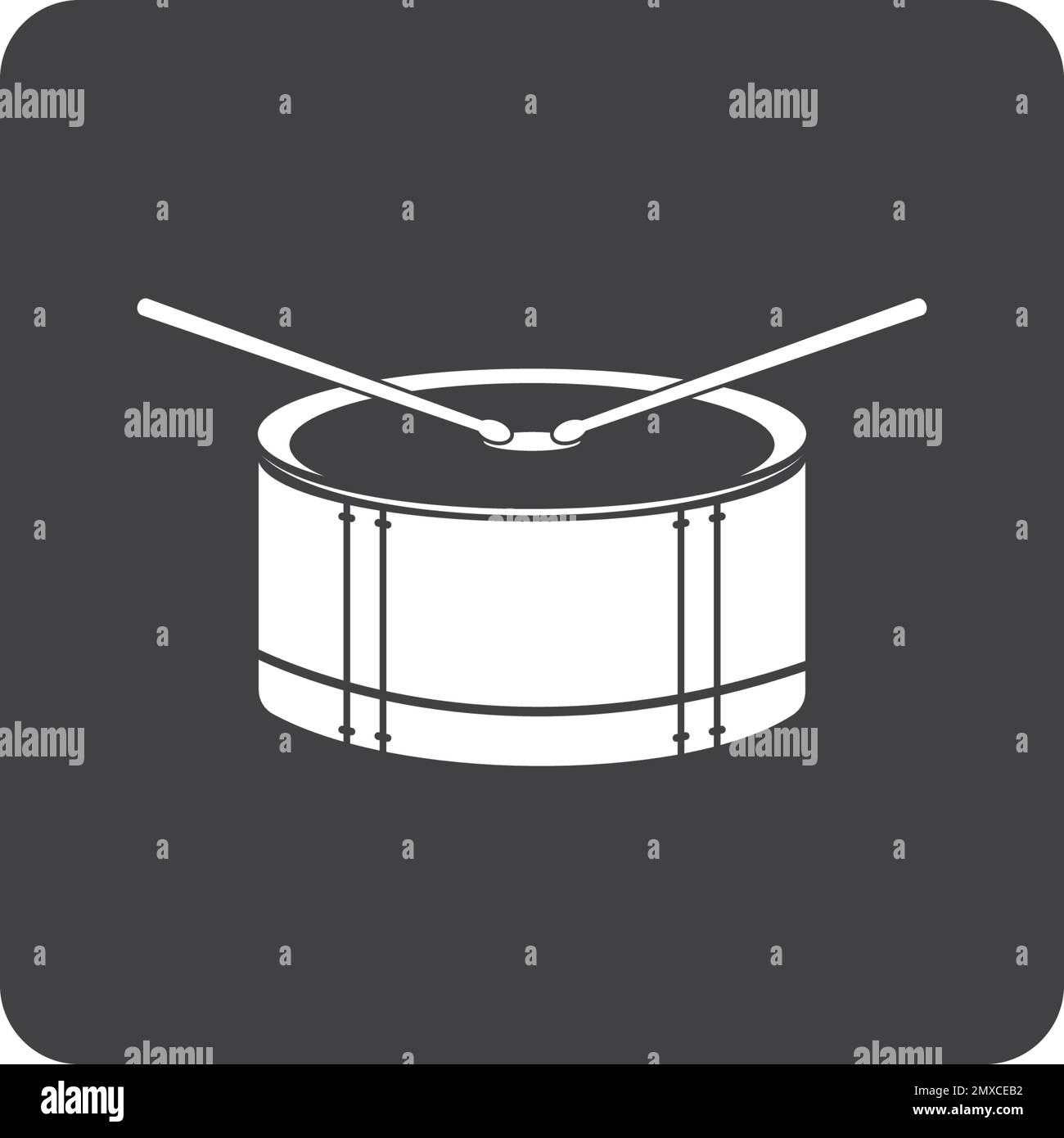 Drum logo vector design illustration symbol and background. Stock Vector