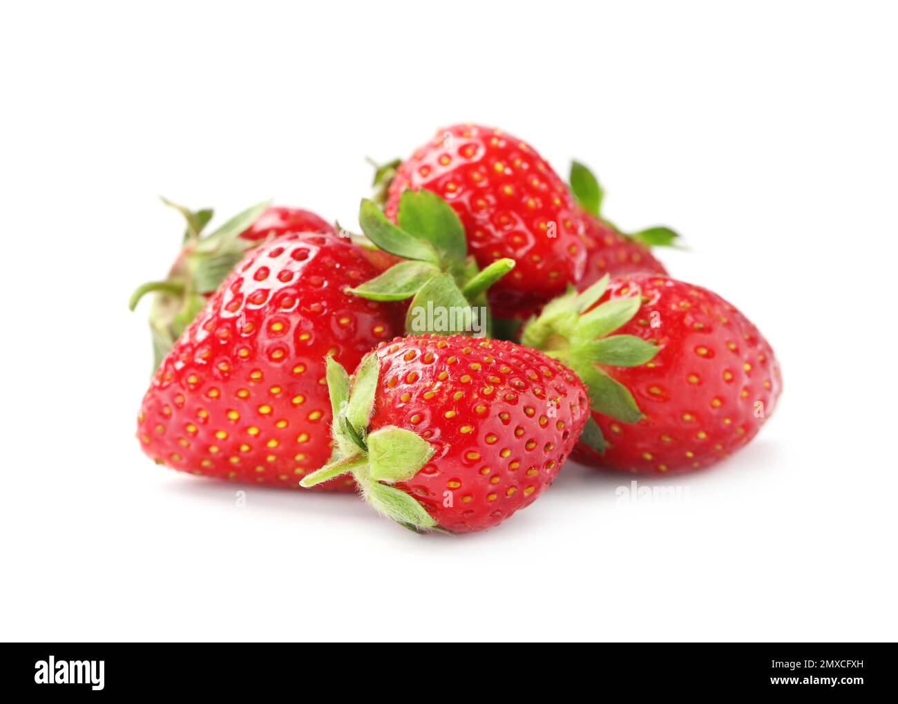 Delicious fresh ripe strawberries isolated on white Stock Photo - Alamy