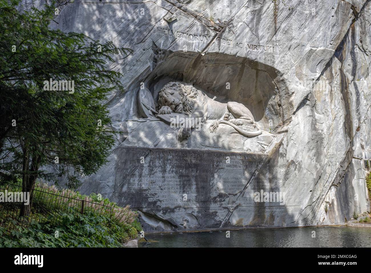 LUCERNE, SWITZERLAND, JUNE 21, 2022 The Lion Monument (Lowendenkmal