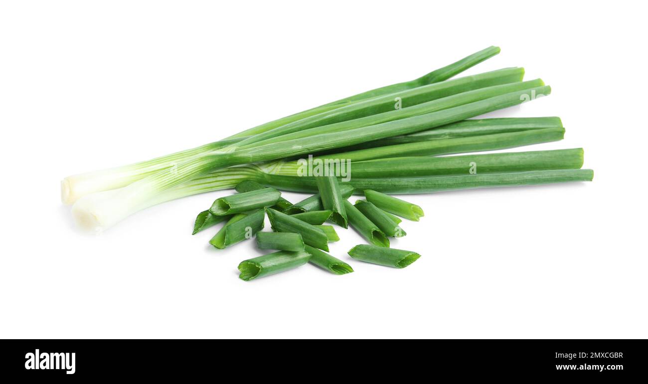 Chopped spring onions Cut Out Stock Images & Pictures - Alamy
