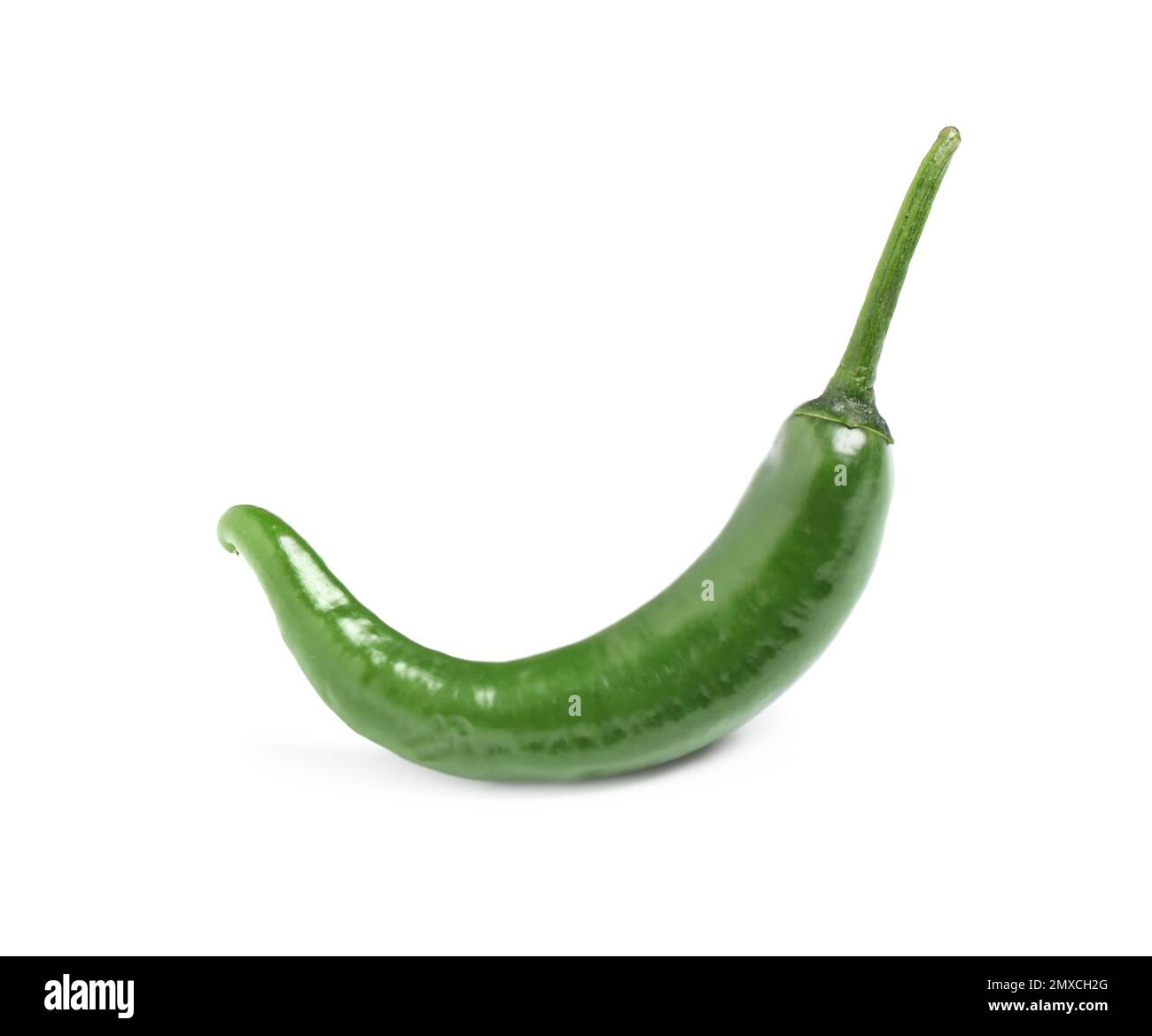 Green hot chili pepper isolated on white Stock Photo Alamy