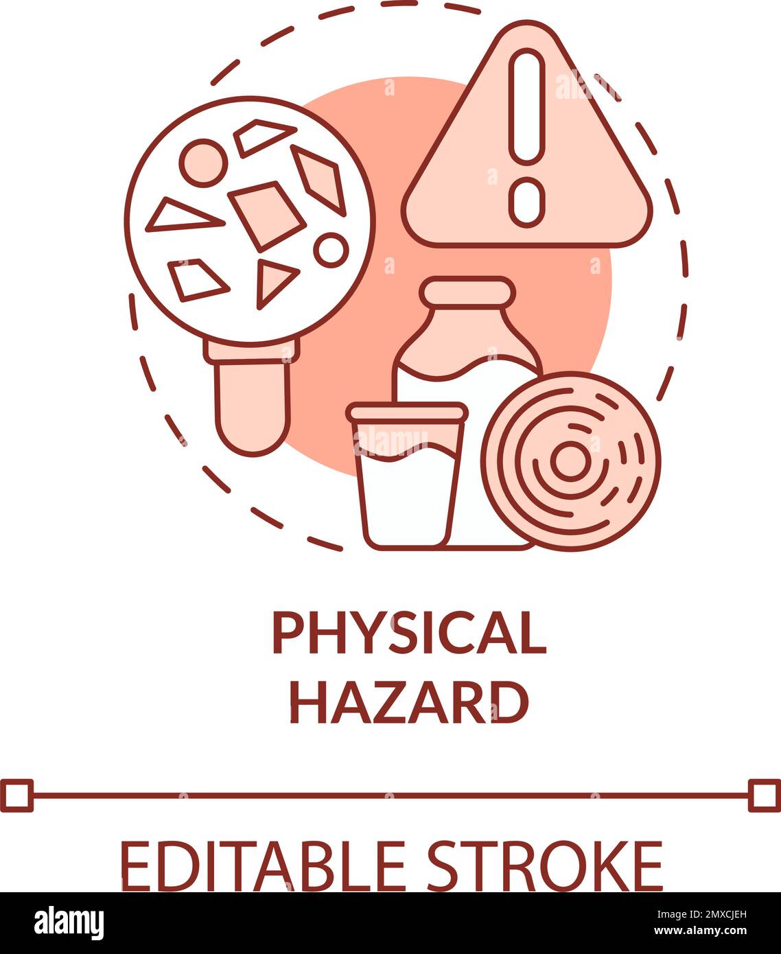 Physical hazard terracotta concept icon Stock Vector Image & Art - Alamy