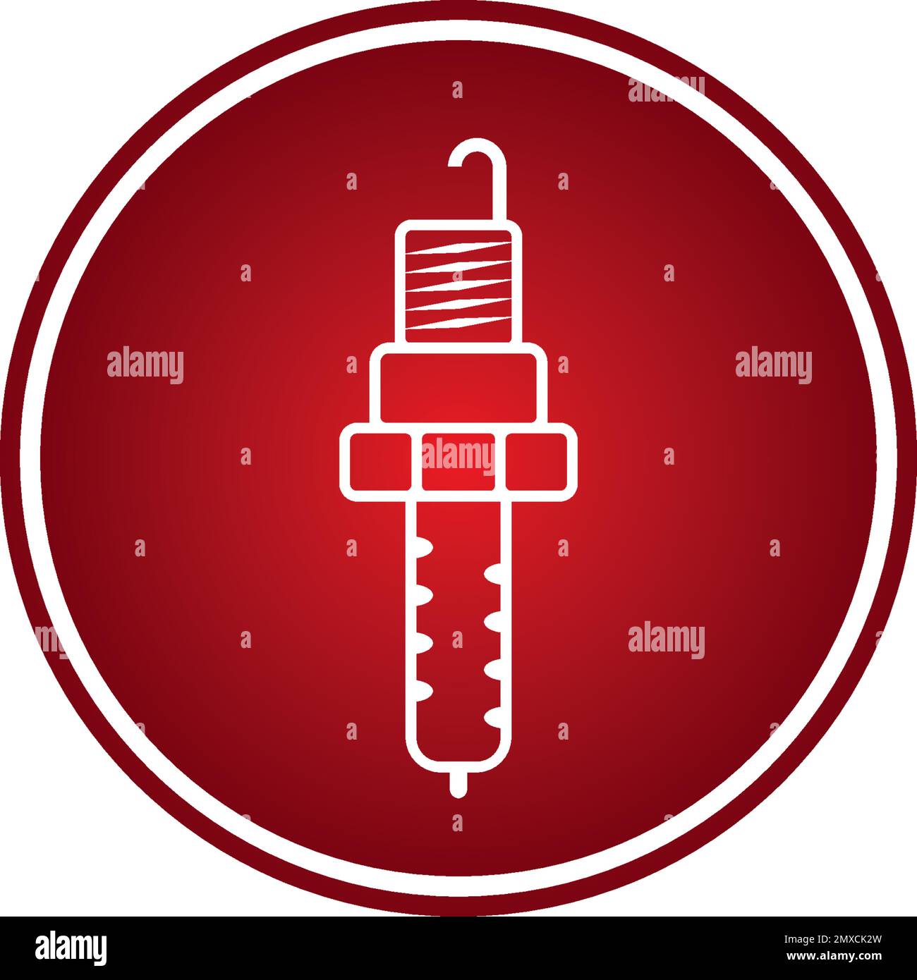 spark plug icon. Vector concept illustration for design Stock Vector