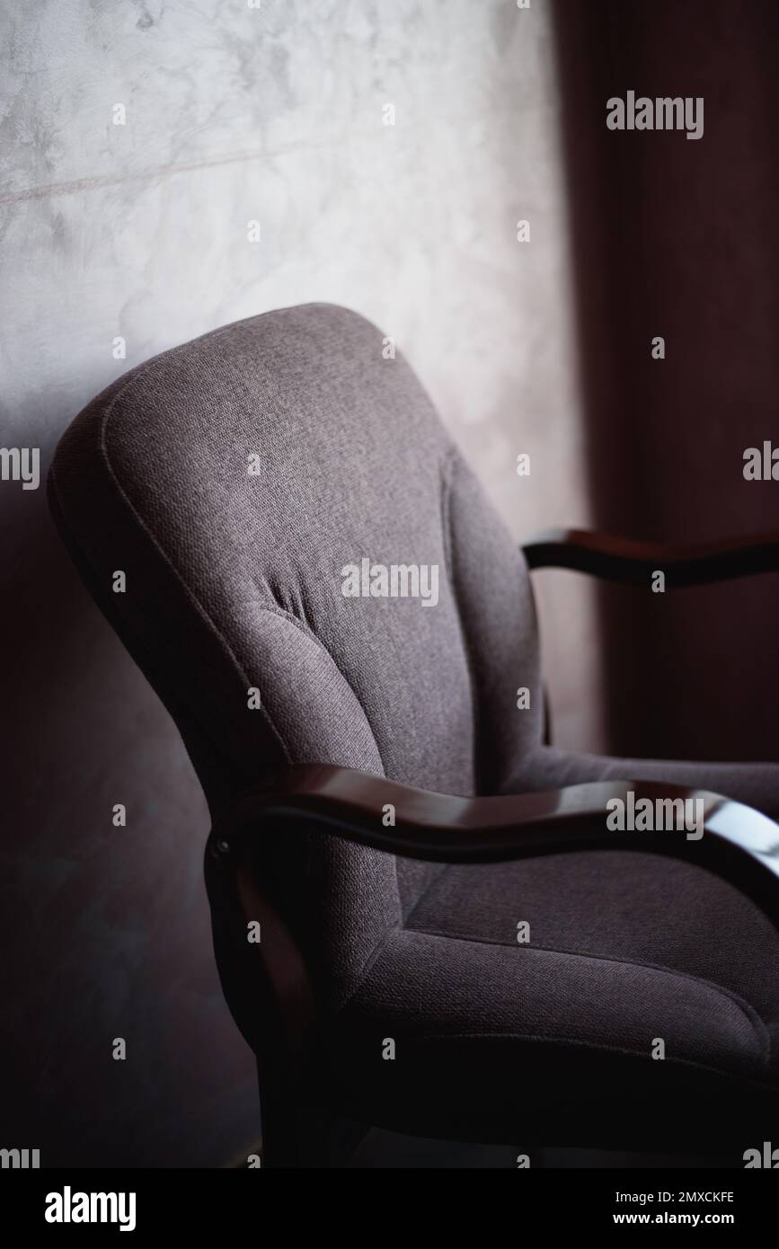 psychologist chair with wooden handles Stock Photo Alamy