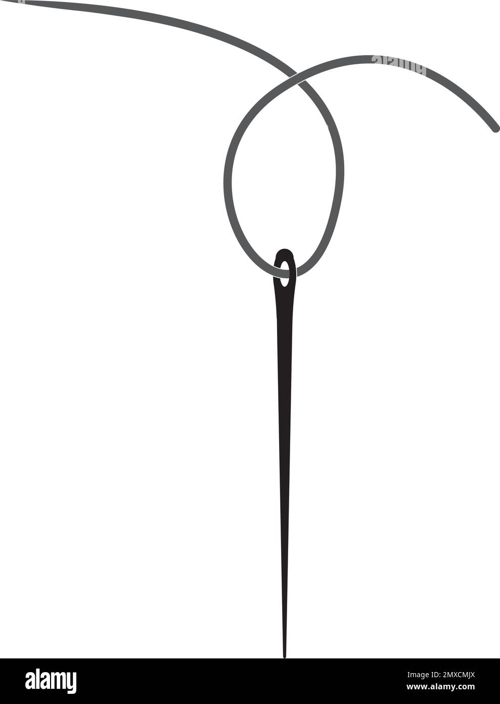 Sewing Needle icon vector illustration design, isolated on white background. Stock Vector