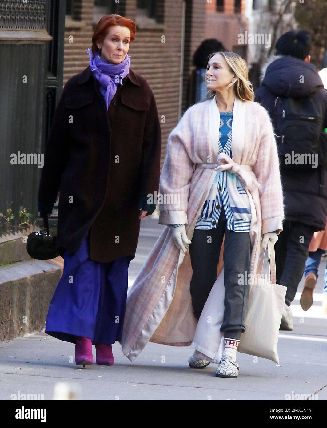 Filming of 'And Just Like That...' in New York City. PICTURED Cynthia