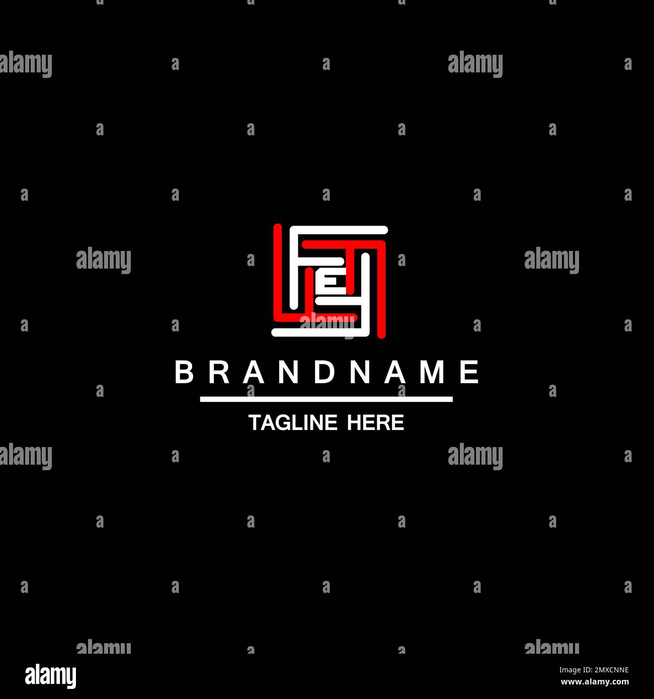 Letter E Maze Labyrinth Logo Design Element Stock Vector