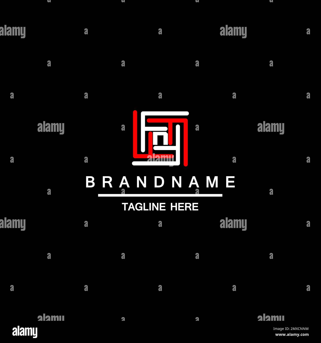 maze logo design letter n vector template Stock Vector