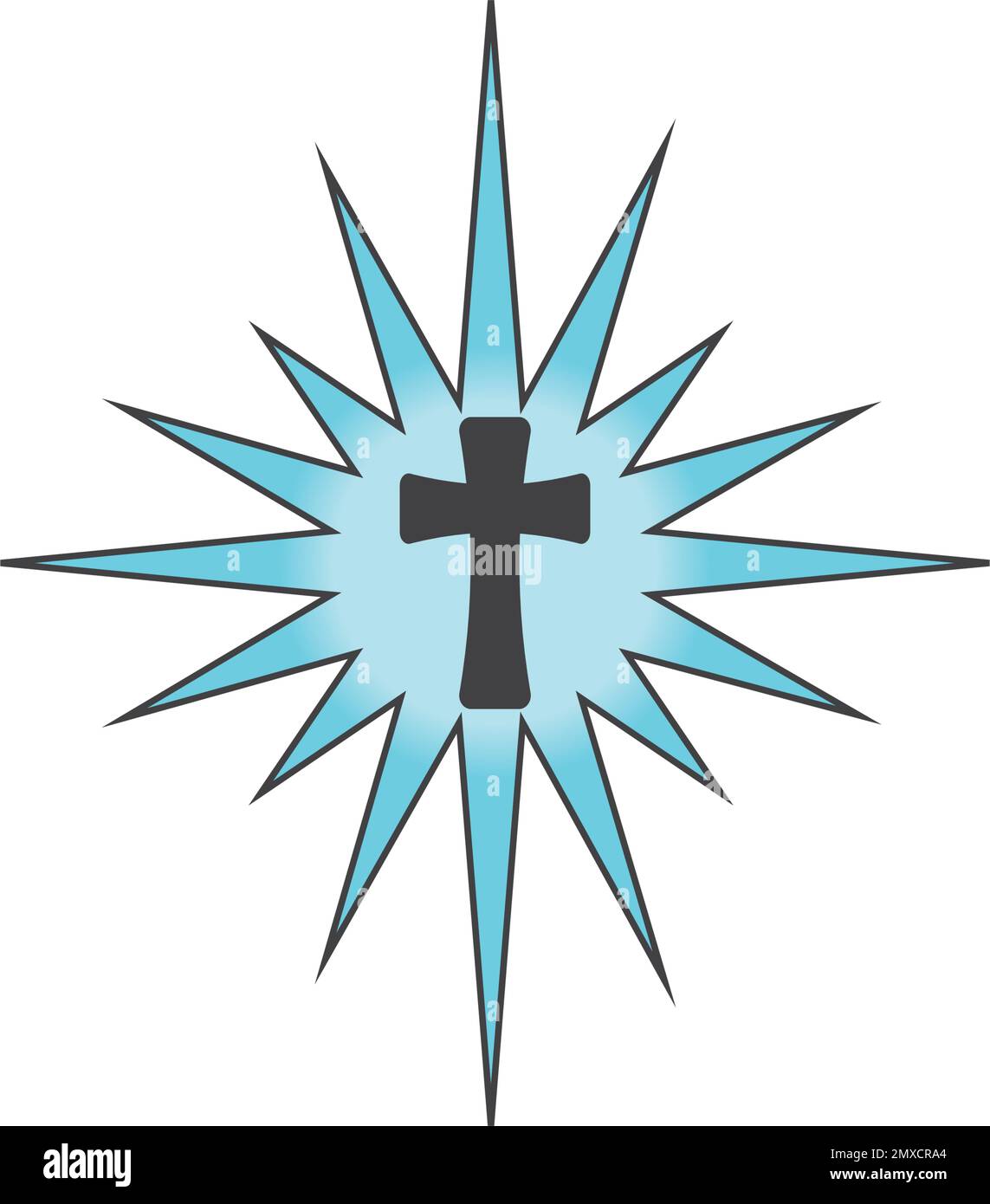 symbol of Christian cross, vector illustration design template Stock ...