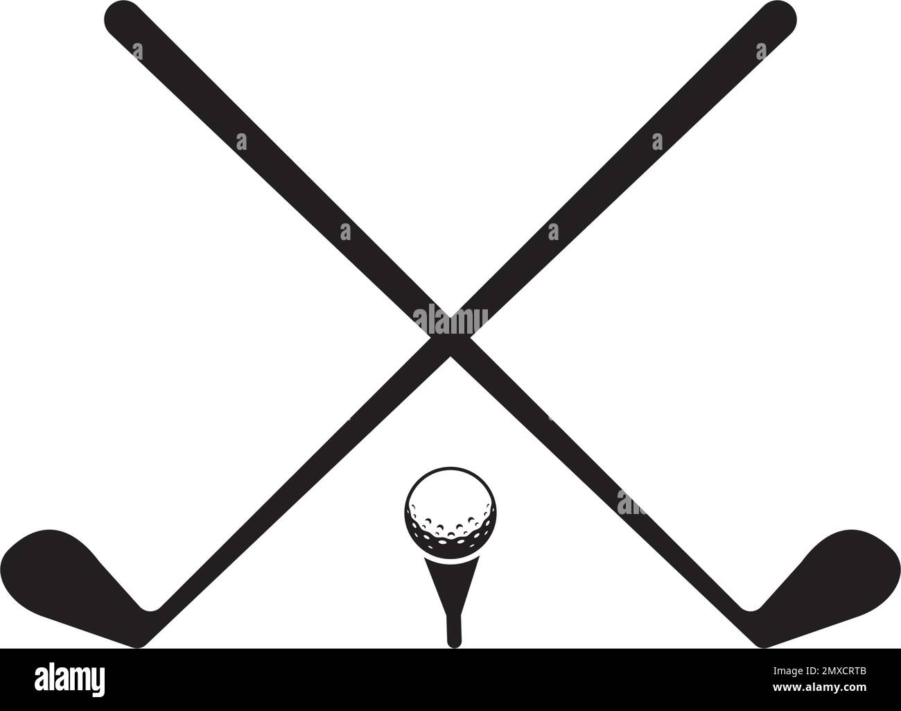 Golf ball and clubs linear icon. Thin line illustration. Golf equipment  contour symbol. Vector isolated outline drawing Stock Vector Image & Art -  Alamy