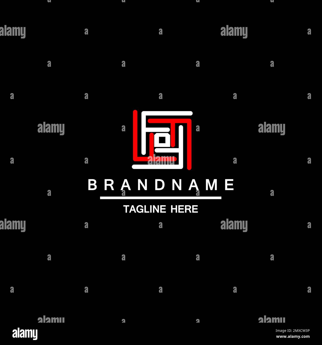 Q initial letter simple modern logo design maze concept Stock Vector