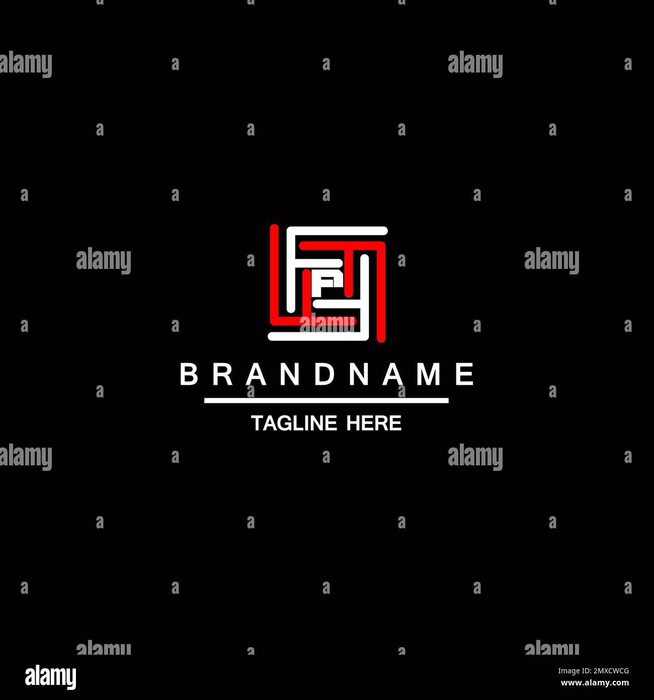 Letter P. Labyrinth vector logo template. Line art concept logo Stock Vector