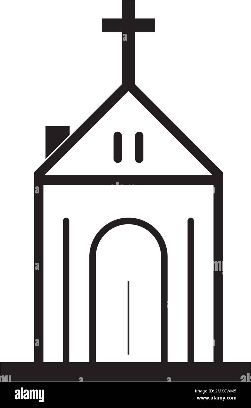 symbol of Christian cross, vector illustration design template. Stock Vector