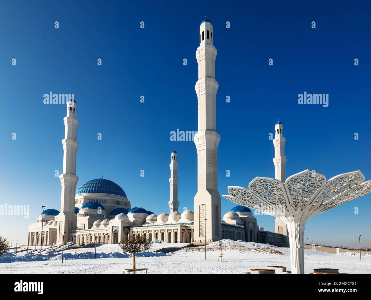 Astana Grand Mosque the largest mosque in Central Asia and one of the ...