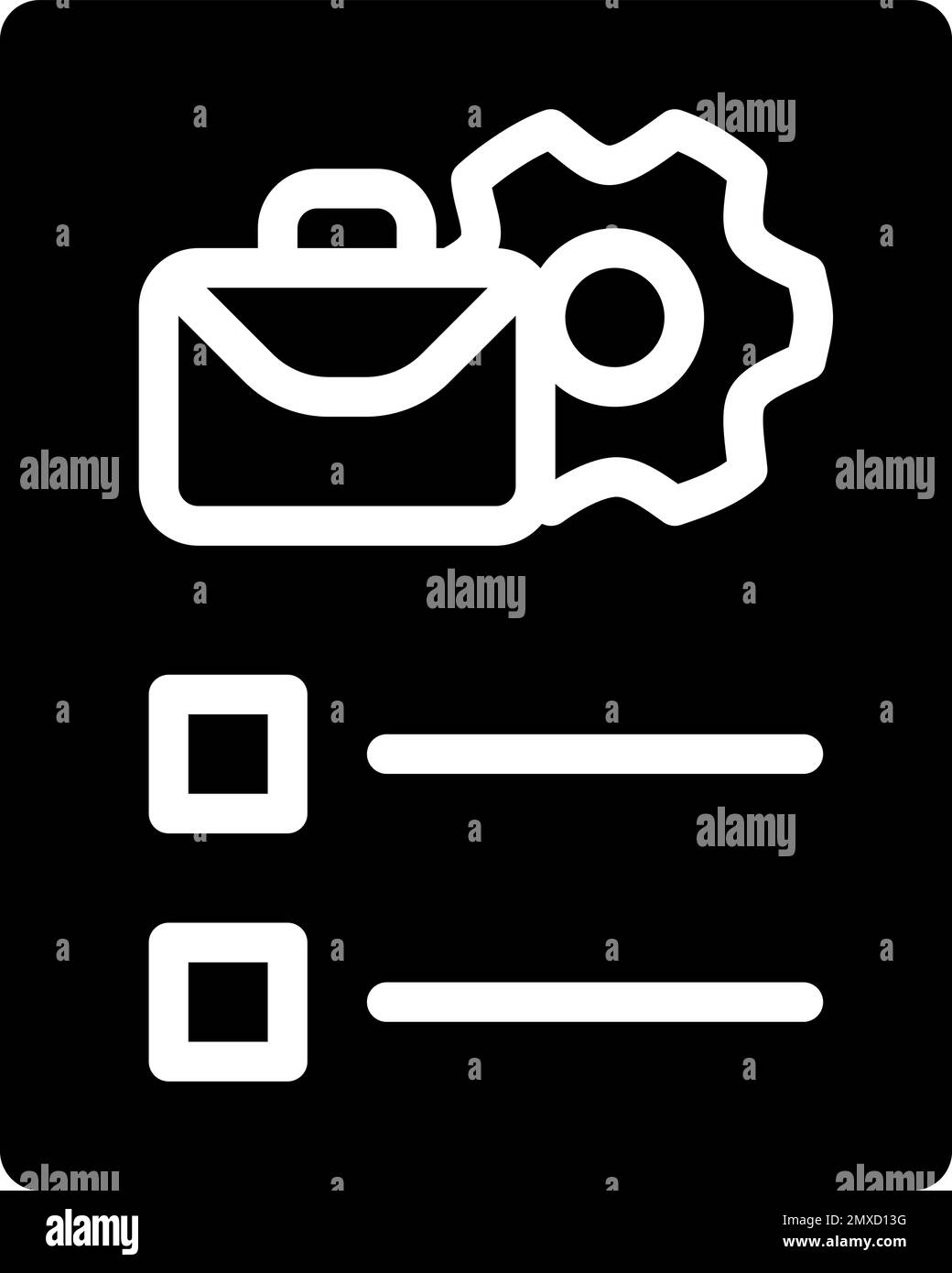 Job description black glyph icon Stock Vector