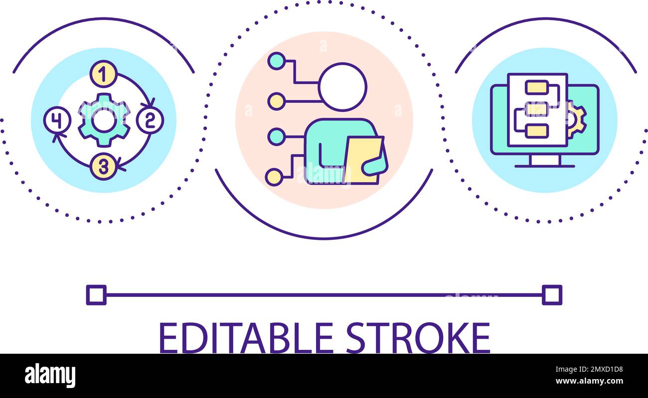 Technological process loop concept icon Stock Vector Image & Art - Alamy