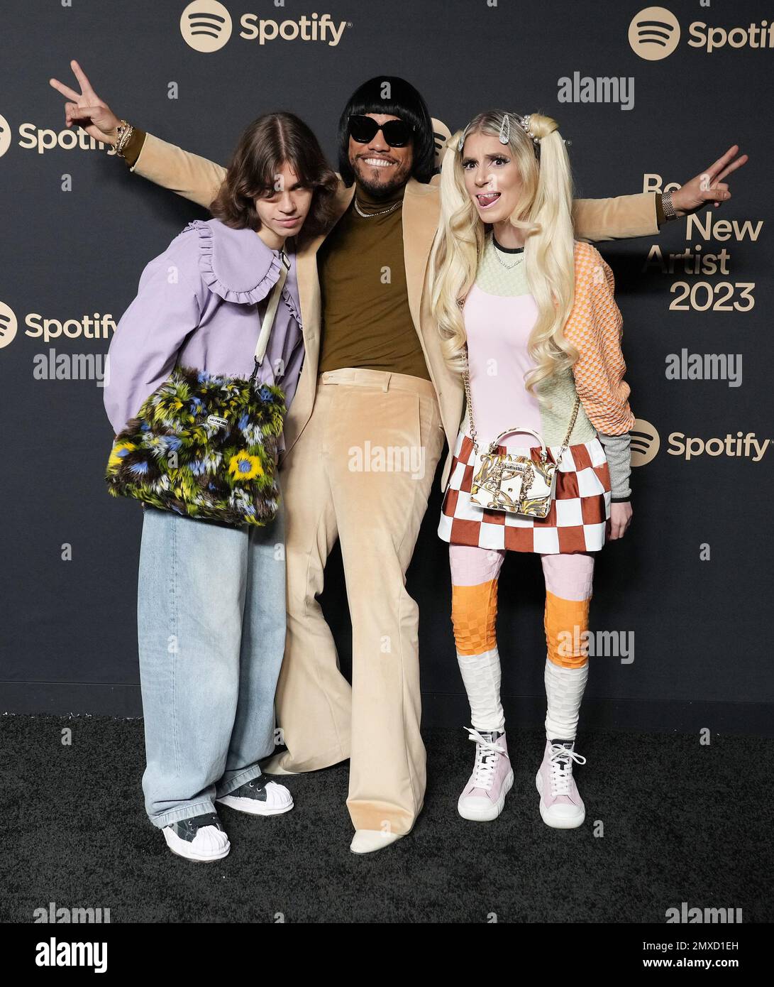 West Hollywood, CA, February 2, 2023. (L R) JD BECK, Anderson .Paak and