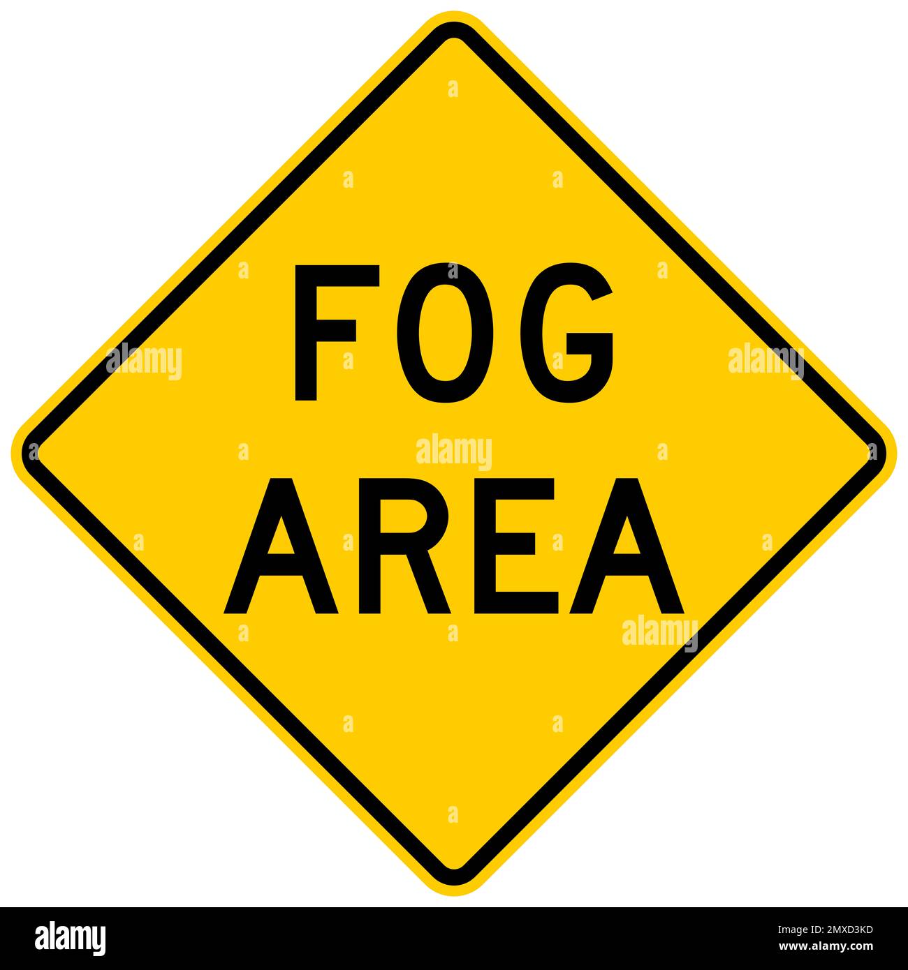 fog area warning sign Stock Photo Alamy