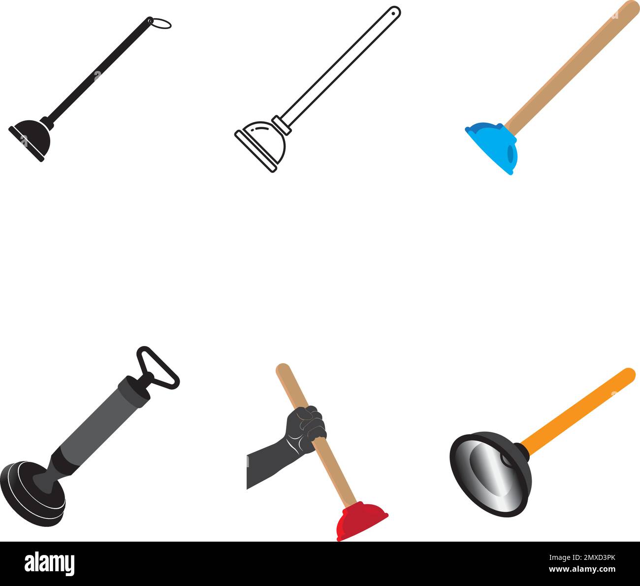 Plunger icon vector,illustration design template Stock Vector Image ...