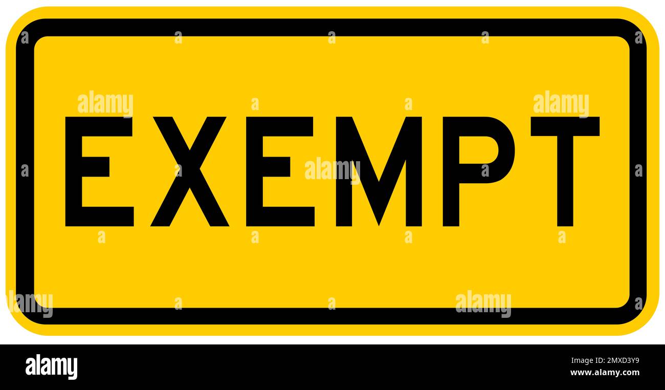 exempt-warning-sign-stock-photo-alamy