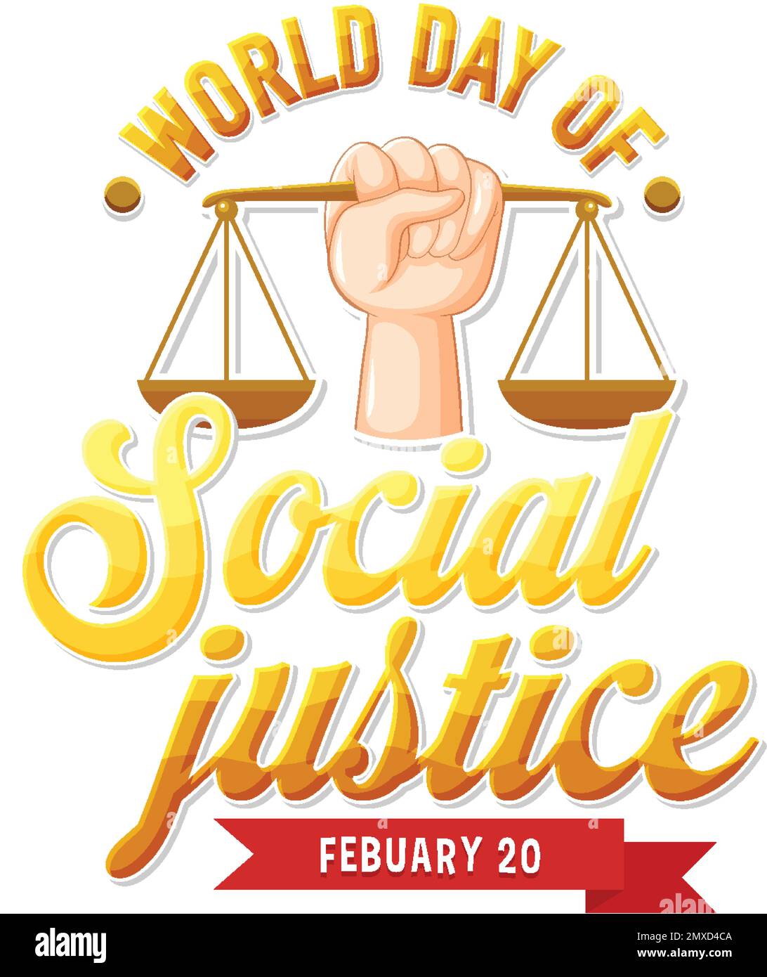 World day of social justice banner illustration Stock Vector Image ...