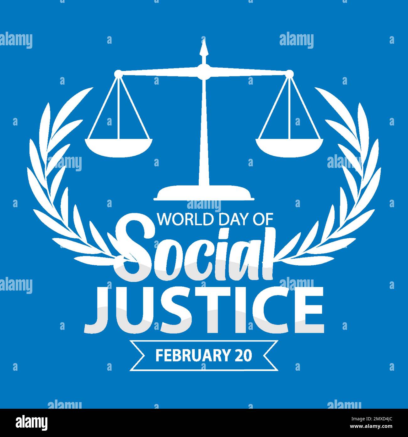 World day of social justice banner illustration Stock Vector Image ...